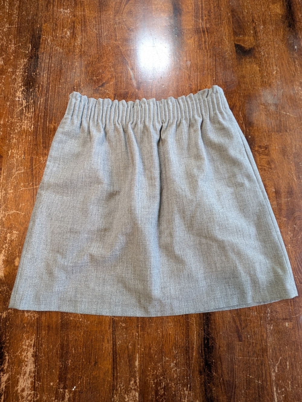 J. Crew Gray Mini Skirt Womens Size 2 Elastic Waist Casual Office Career Used